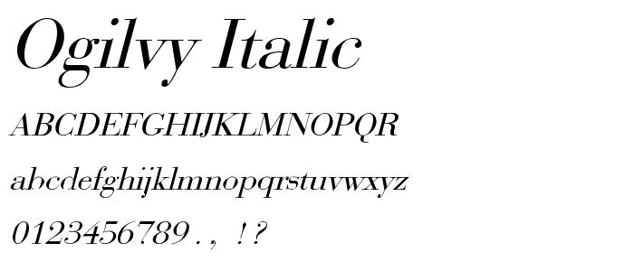 Ogilvy Italic font